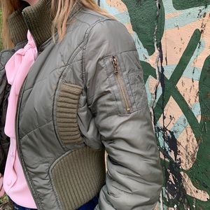 Military Green Bomber Jacket